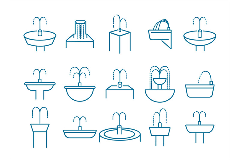 fountain-pictograms-set