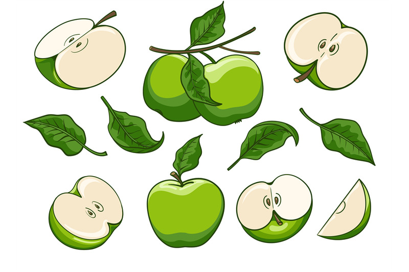 cartoon-green-apple