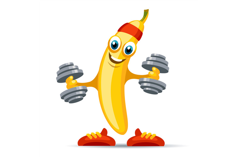 cartoon-fitness-banana