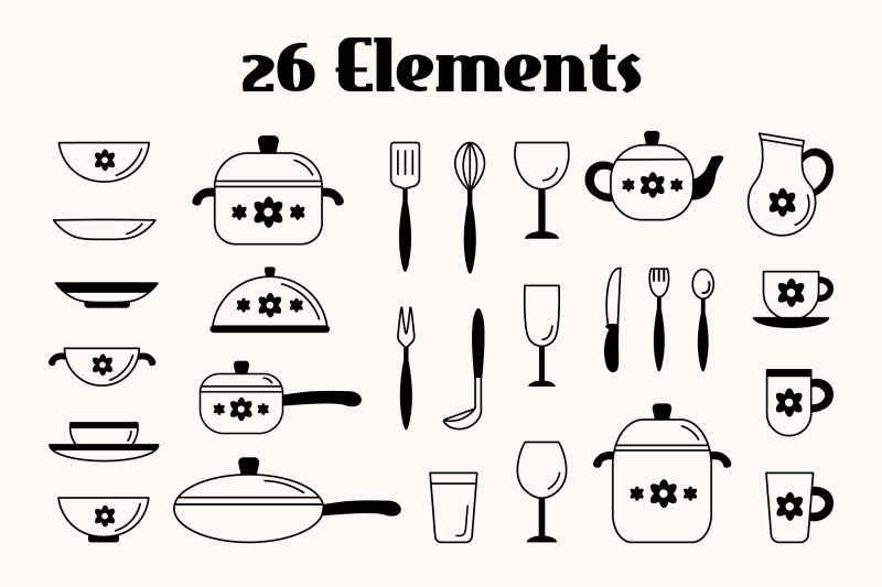 cookware-doodle-icons