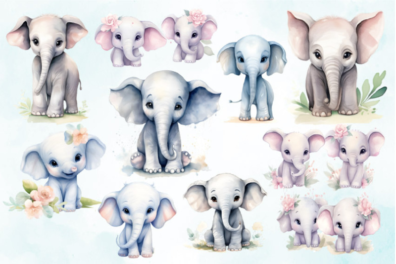 30-watercolor-baby-elephant-clipart