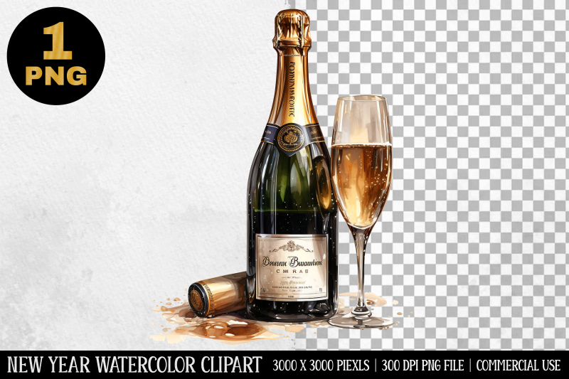 watercolor-champagne-glass-clipart-new-year-clipart