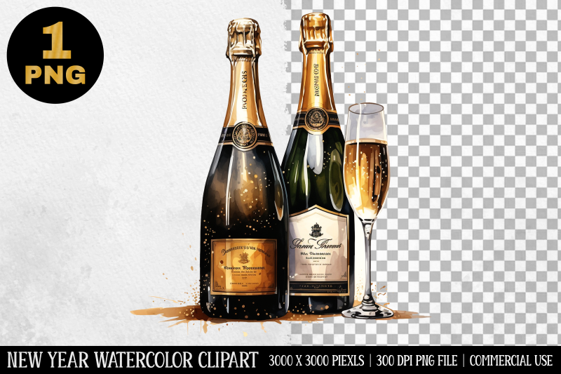 watercolor-champagne-glass-clipart-new-year-clipart