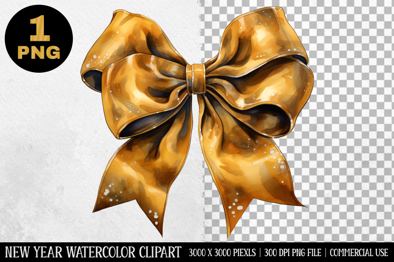 watercolor-gold-bow-clipart-new-year-clipart