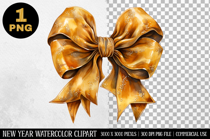 watercolor-gold-bow-clipart-new-year-clipart