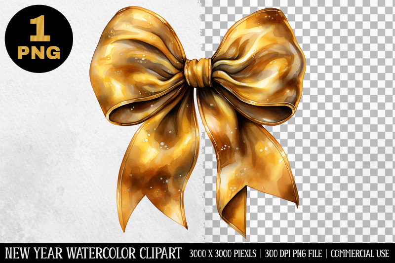 watercolor-gold-bow-clipart-new-year-clipart