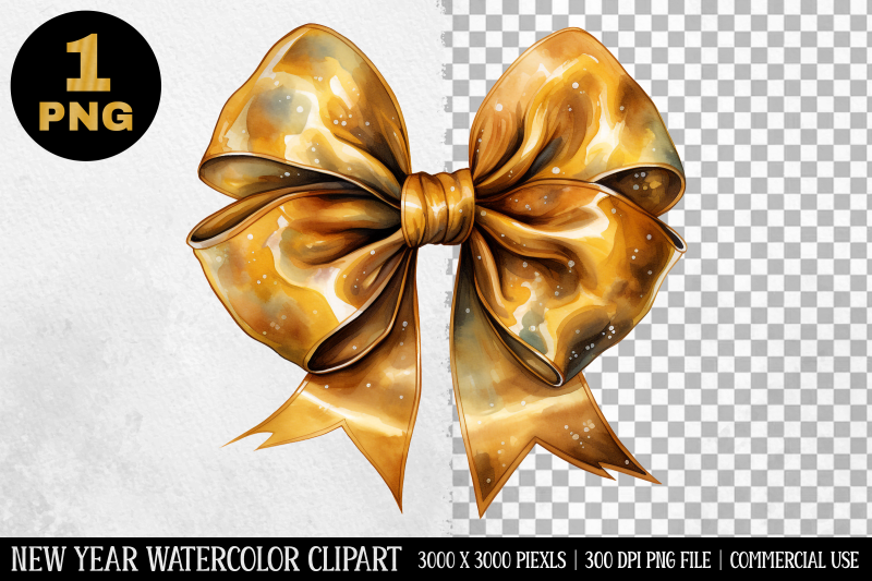 watercolor-gold-bow-clipart-new-year-clipart