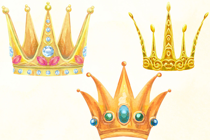 watercolor-golden-crowns-big-set-2