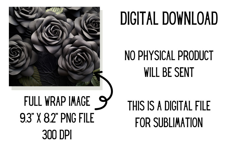 3d-black-roses-20-oz-tumbler-wrap-png