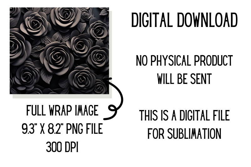 3d-black-roses-20-oz-tumbler-wrap-png