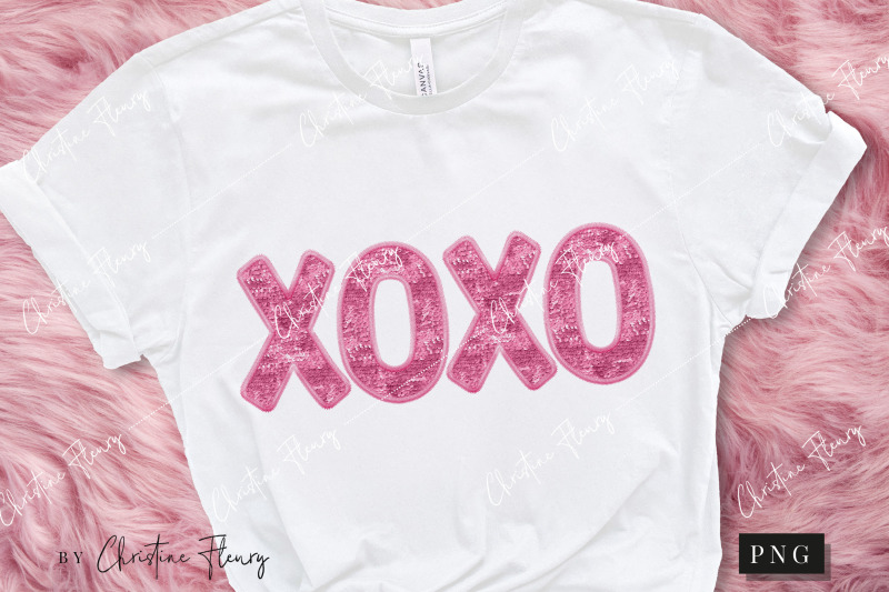 pink-xoxo-sparkly-faux-sequins-valentine