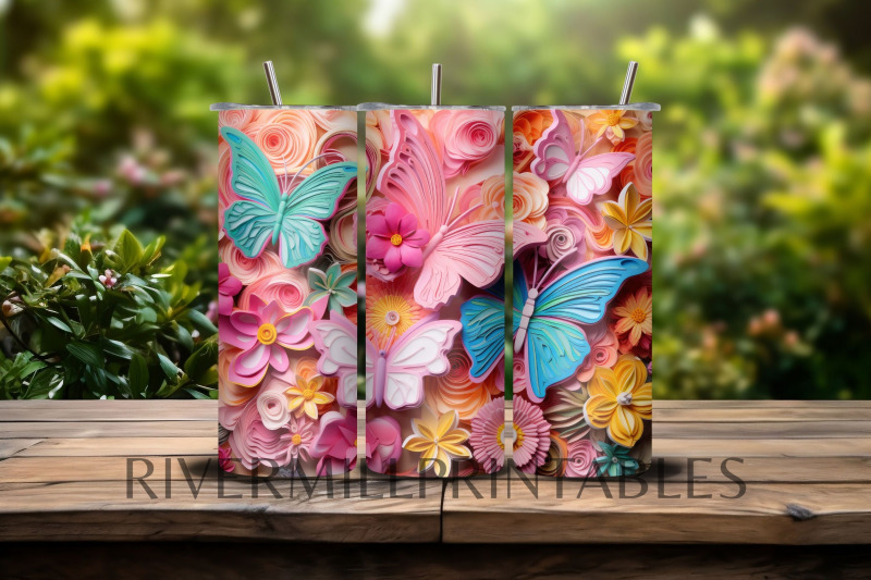 3d-butterflies-20-oz-tumbler-wrap-png