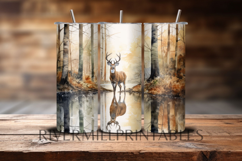 deer-reflection-in-a-lake-20oz-tumbler-wrap-png