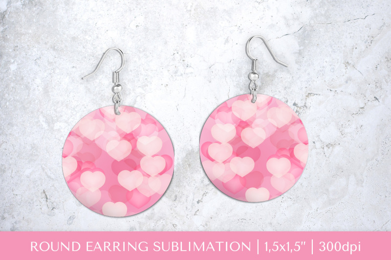 pink-hearts-earring-sublimation-design-valentines-round-earrings