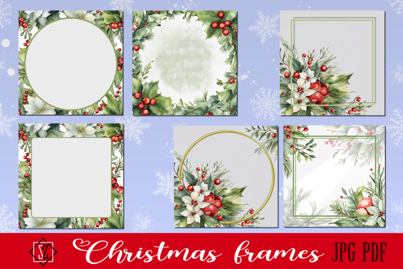 christmas-floral-frames