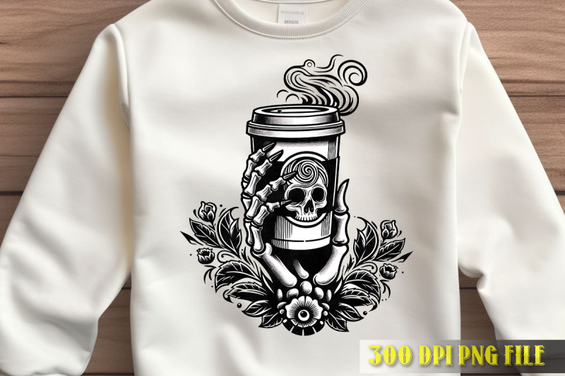 sugar-skull-with-coffee-cup