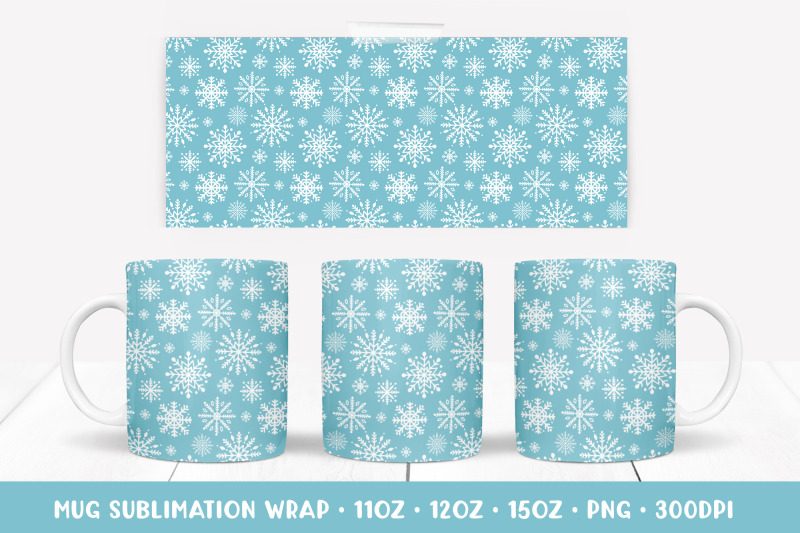 ice-blue-mug-sublimation-design-winter-snowflakes-mug-wrap