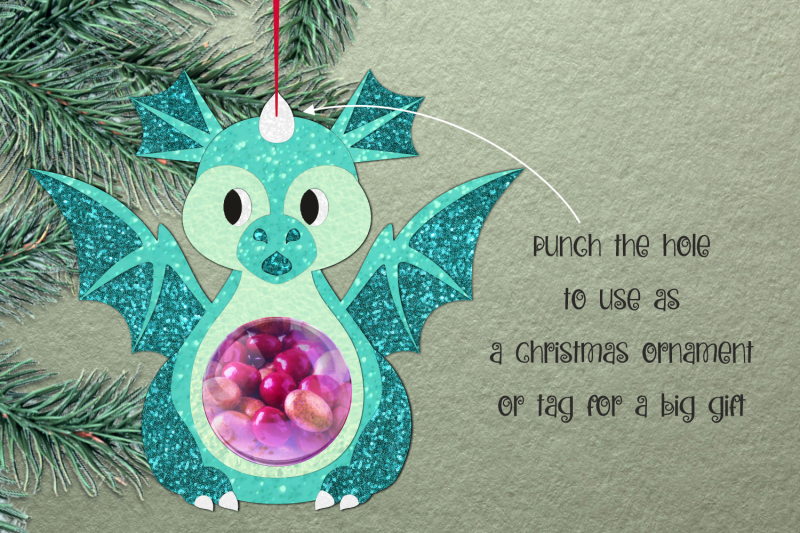 baby-dragon-candy-dome-christmas-ornament-paper-craft-template-s