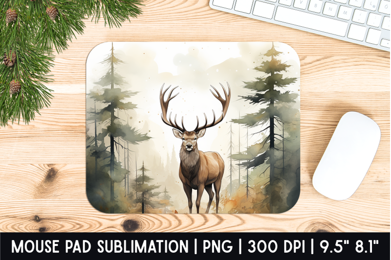 deer-mouse-pad-sublimation-designs-mousepad