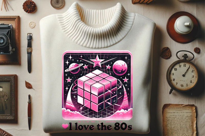 i-love-the-80s-cube-art