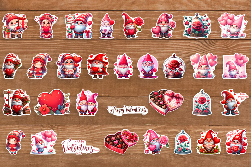 valentine-gnome-stickers-bundle-valentine-love-gnome-in-png