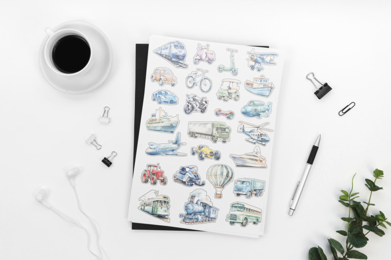 watercolor-transport-stickers-vehicles-print-amp-cut-stickers