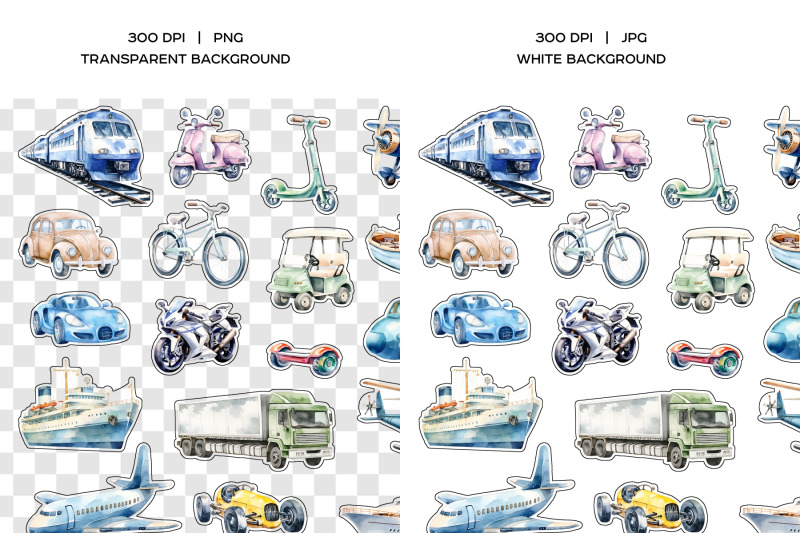 watercolor-transport-stickers-vehicles-print-amp-cut-stickers