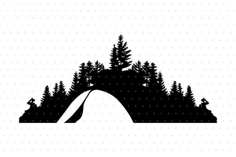 camping-tent-in-the-forest-svg