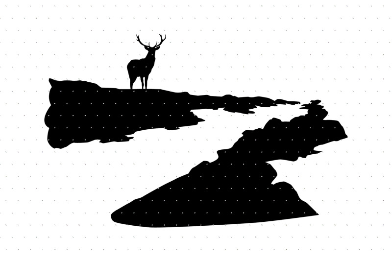deer-standing-beside-a-river-svg