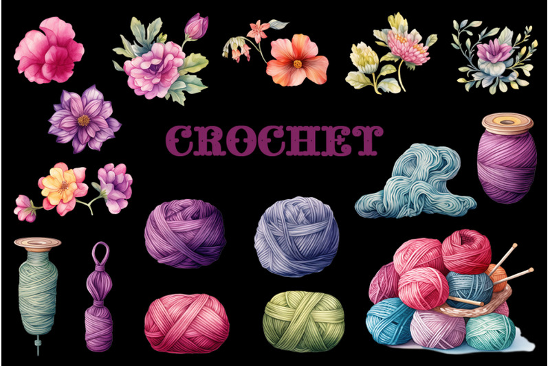 crochet-watercolor-clipart-png