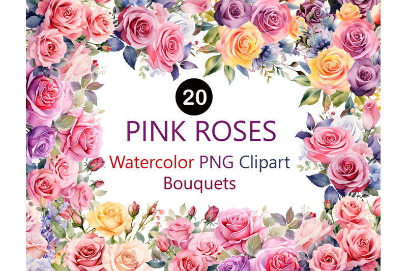 watercolor-pink-rose-clipart-wedding-flowers-bouquet-watercolor