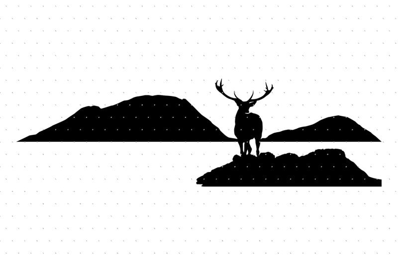 deer-standing-by-the-lake-svg