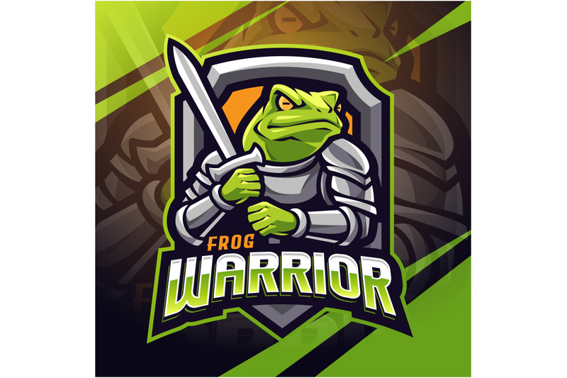 frog-warrior-esport-mascot-logo-design