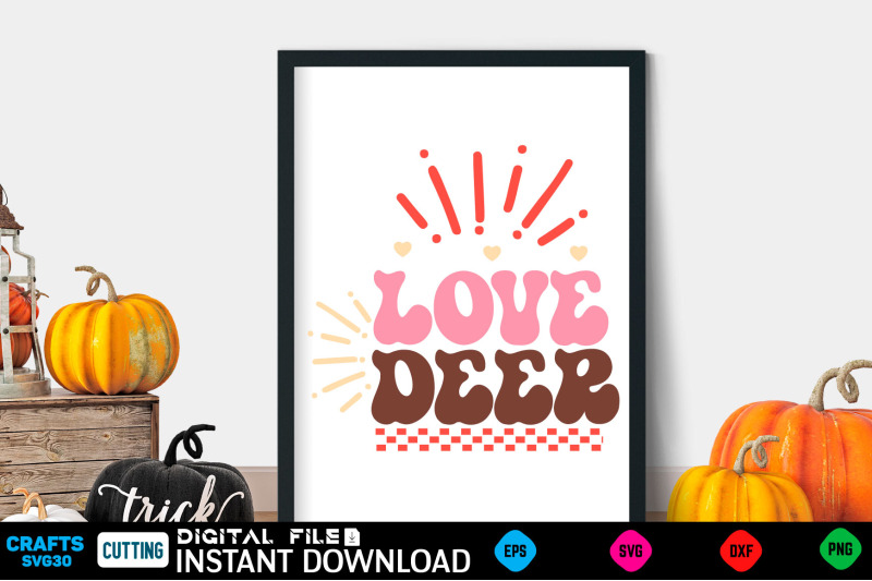 love-deer-svg-design