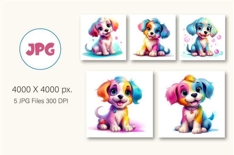 cute-rainbow-dogs-02-tshirt-sticker