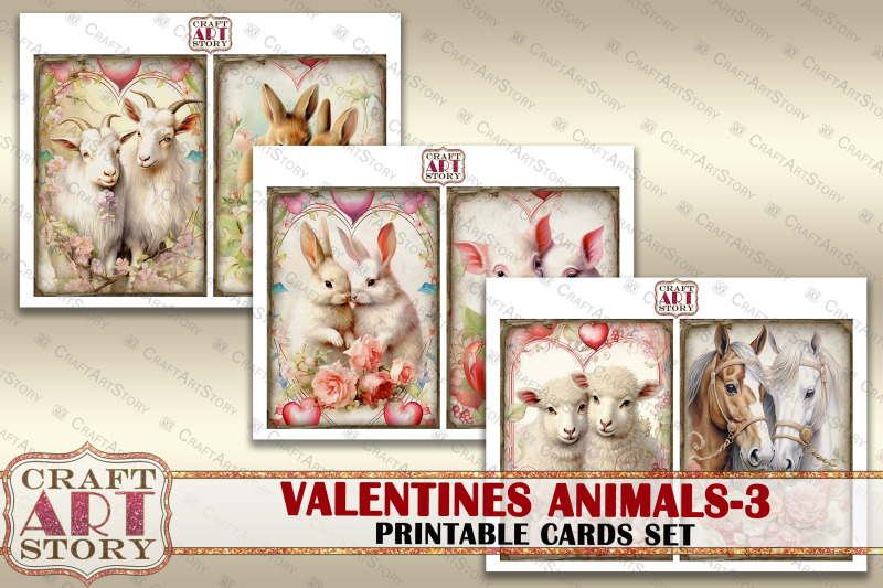 vintage-valentines-animals-printable-cards-set-3-printables