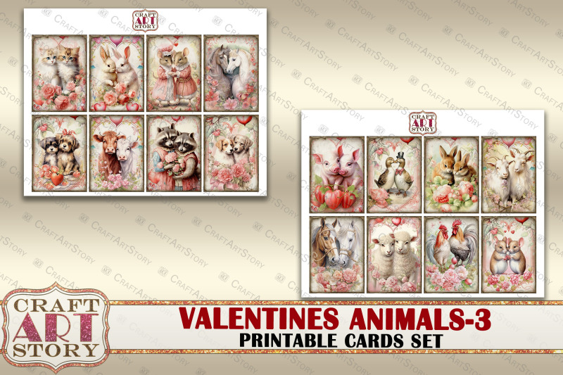 vintage-valentines-animals-printable-cards-set-3-printables