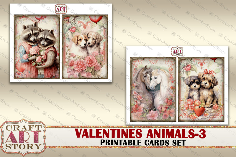 vintage-valentines-animals-printable-cards-set-3-printables