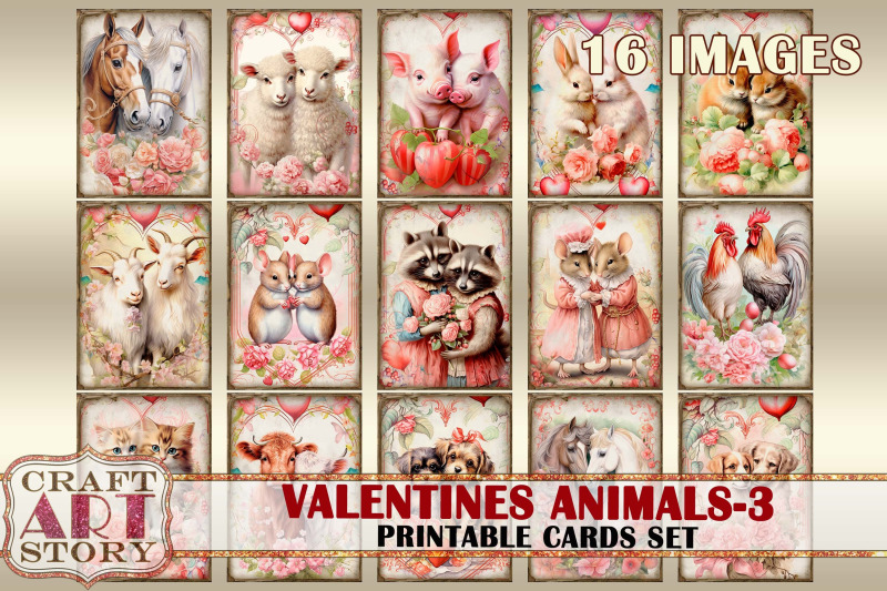 vintage-valentines-animals-printable-cards-set-3-printables