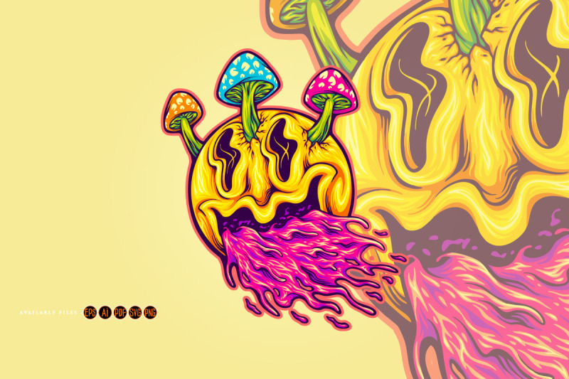 psychedelic-fungal-dripping-emoji-smile