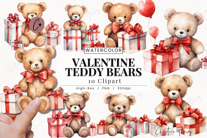 watercolor-valentine-teddy-bears-clipart