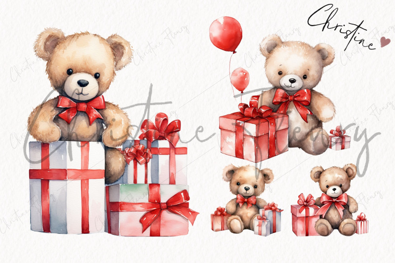 watercolor-valentine-teddy-bears-clipart