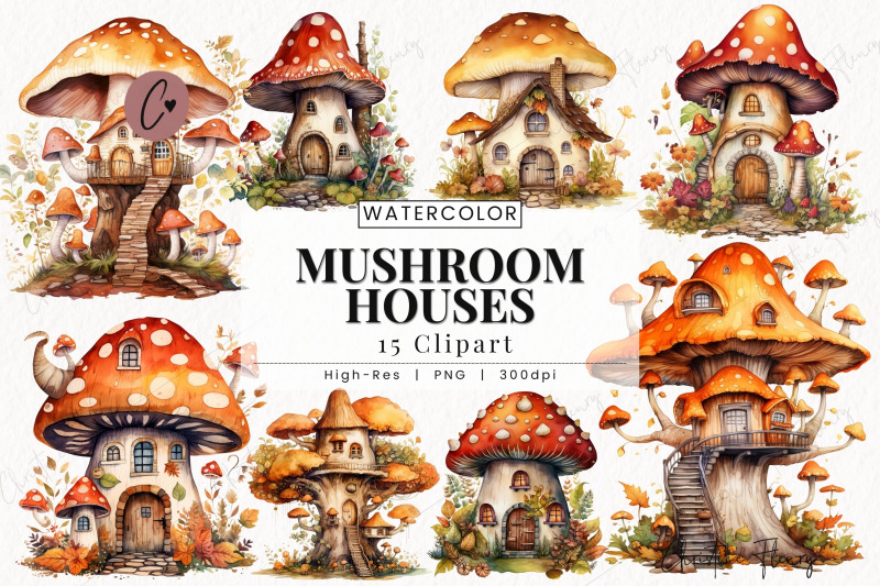 watercolor-mushroom-houses-clipart