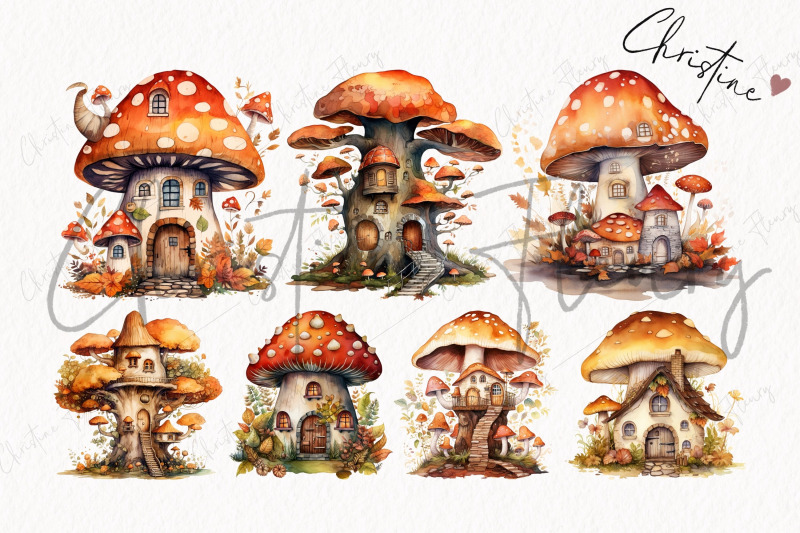 watercolor-mushroom-houses-clipart