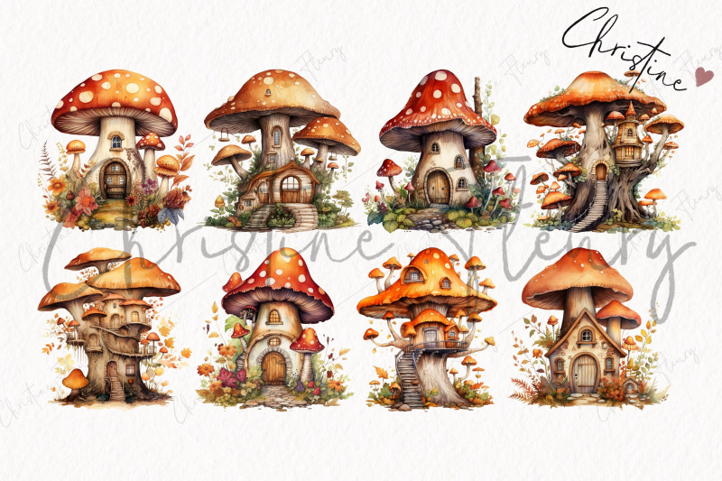 watercolor-mushroom-houses-clipart