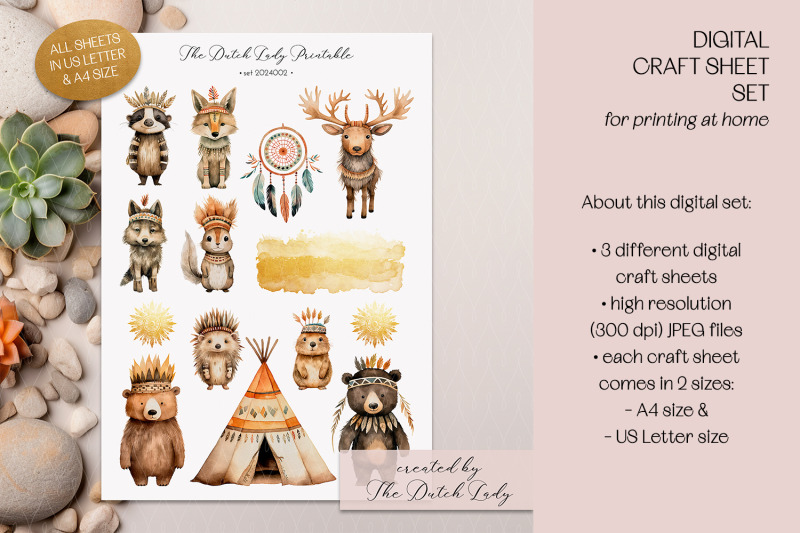 printable-craft-sheets-prairie-animals-theme