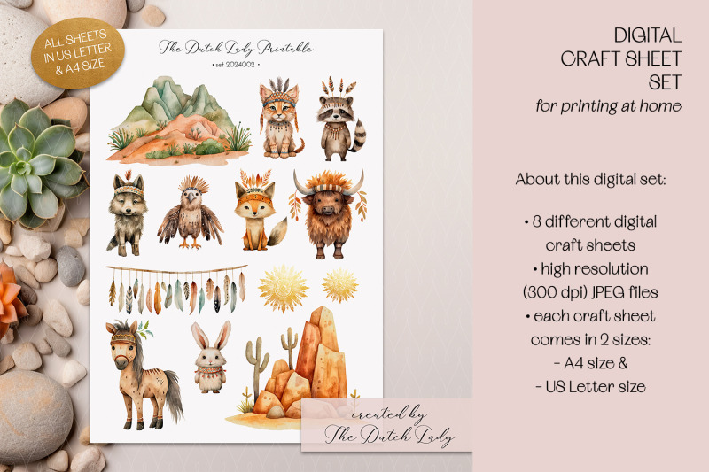 printable-craft-sheets-prairie-animals-theme