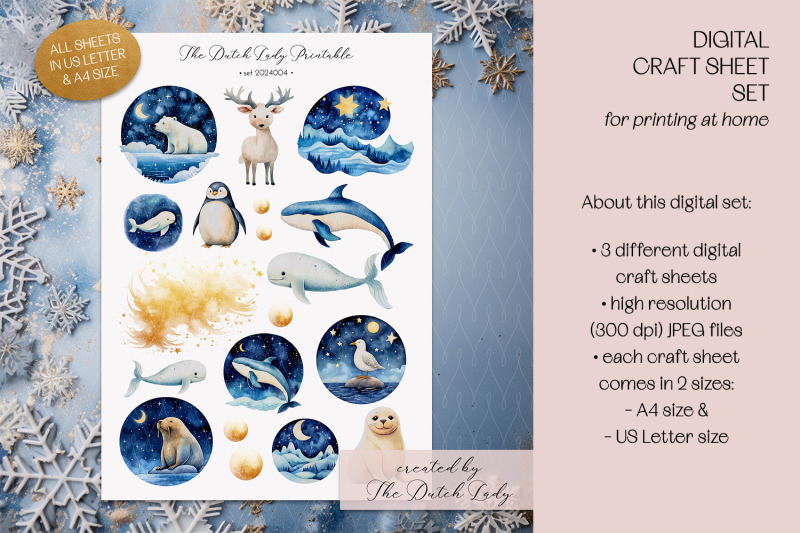 printable-craft-sheets-arctic-animals-theme