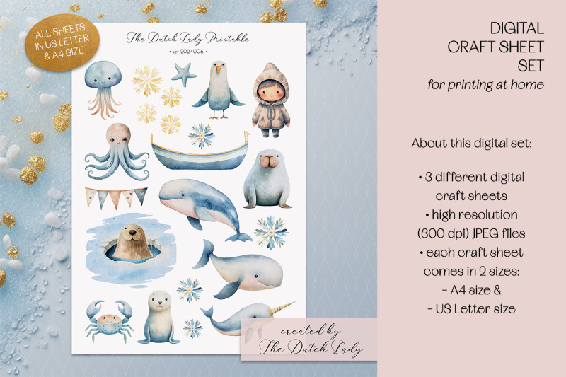 printable-craft-sheets-arctic-life-theme