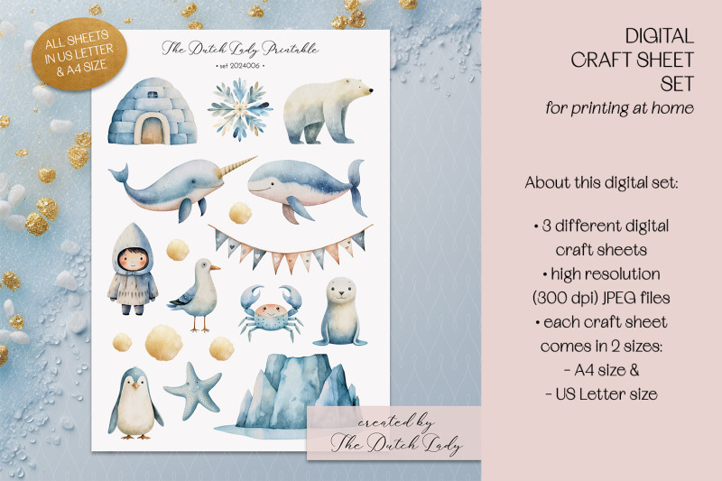 printable-craft-sheets-arctic-life-theme